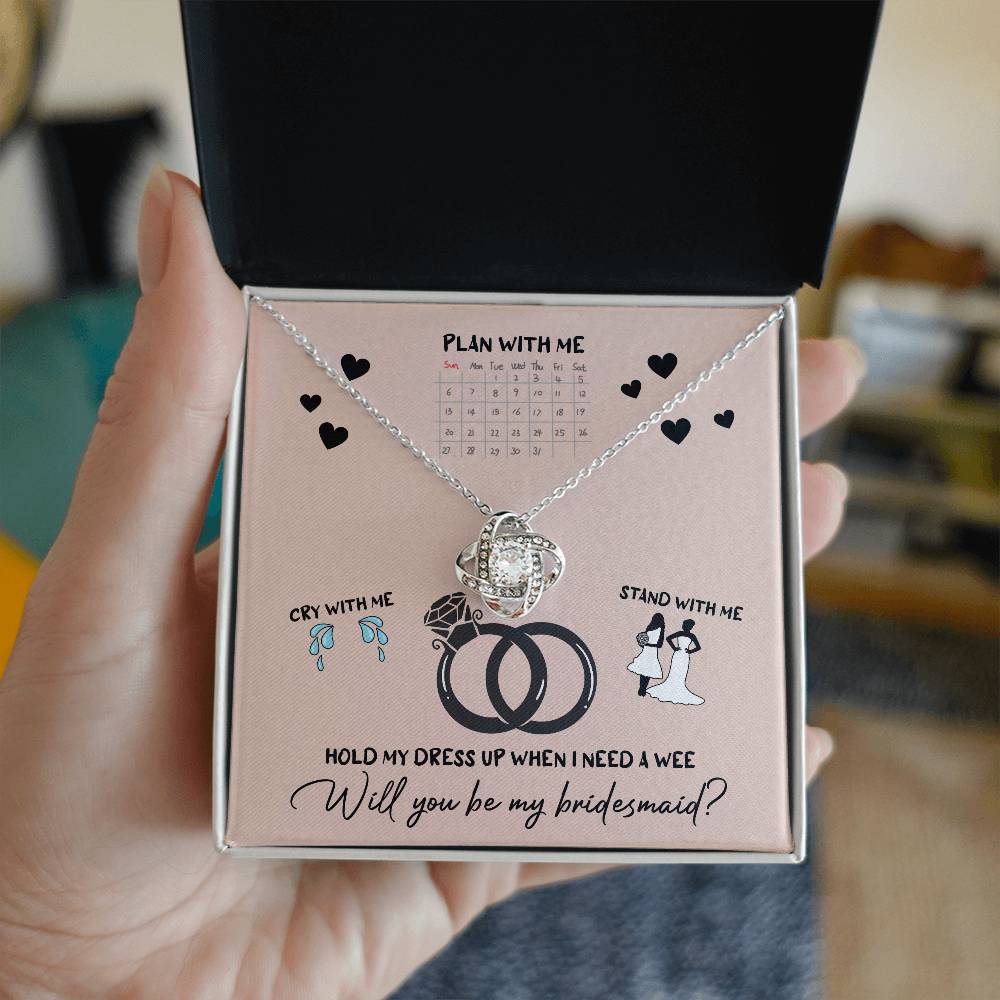 Be My Bridesmaid - Love Knot Necklace For Bridesmaid