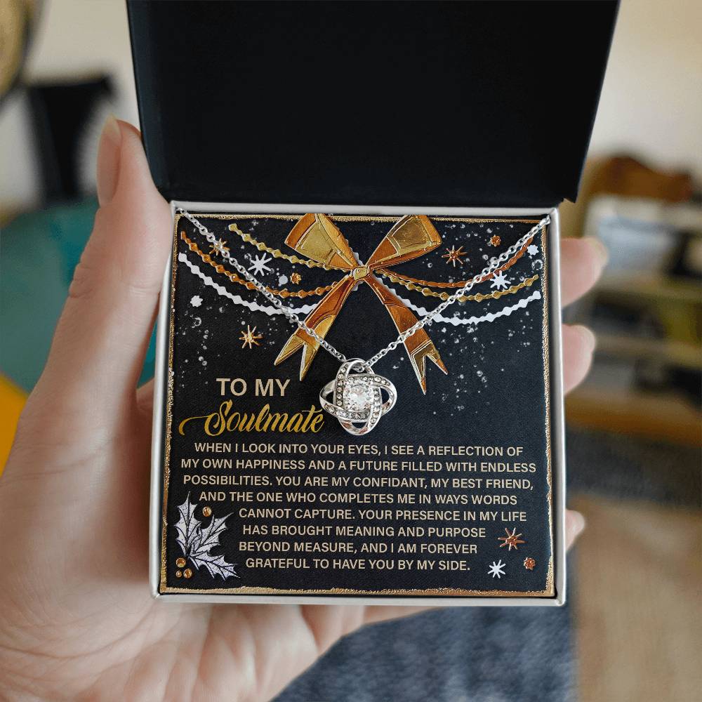 Reflection Of My Own Happiness - Love Knot Necklace For Soulmate For Christmas