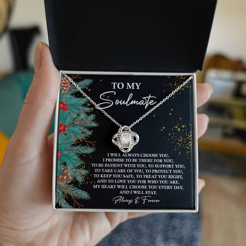 To Treat You Right - Love Knot Necklace For Soulmate For Christmas