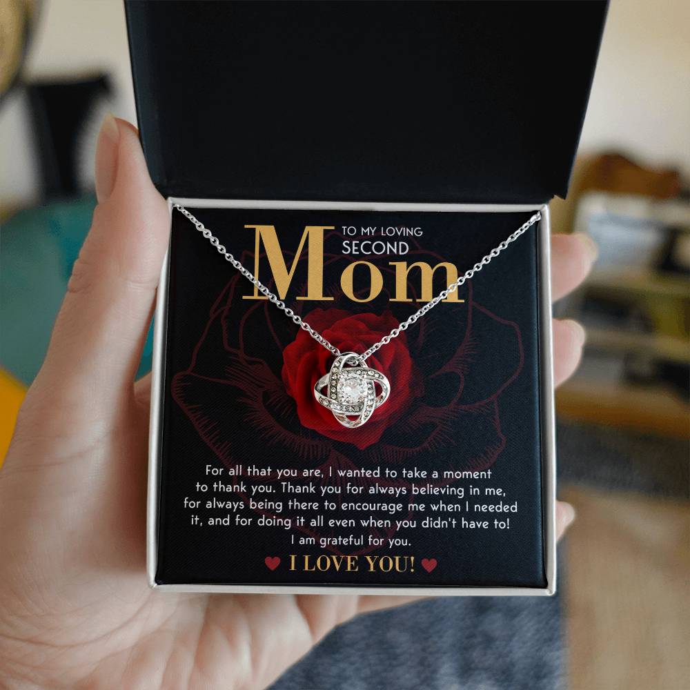 For All That You Are - Love Knot Necklace For Bonus Mom