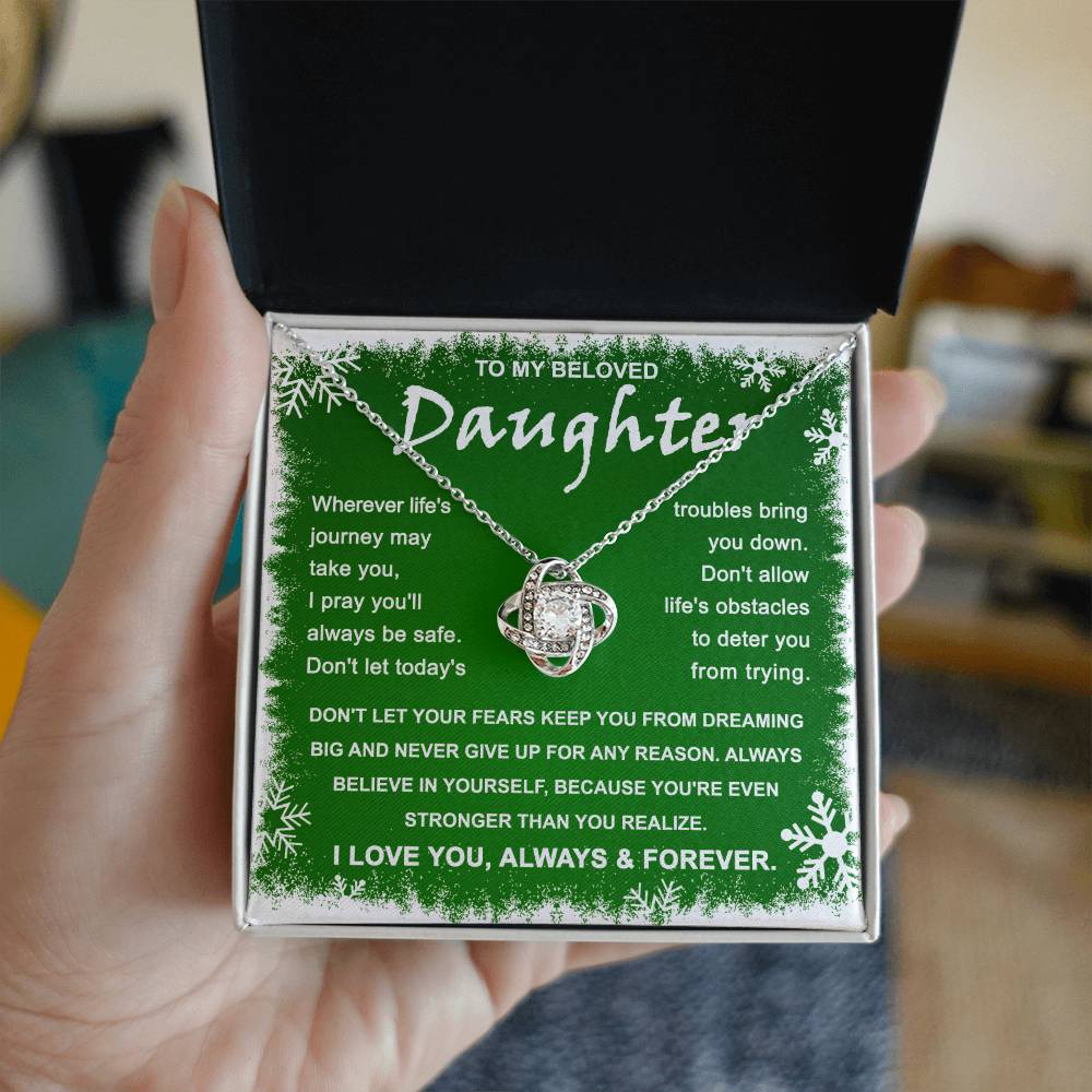 Dream Big - Love Knot Necklace For Daughter For Christmas