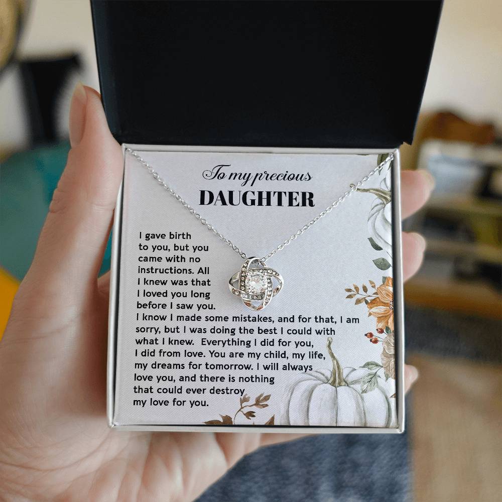 My Dreams For Tomorrow - Love Knot Necklace For Daughter