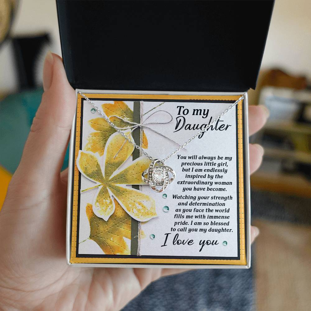 Blessed To Call You My Daughter - Love Knot Necklace For Daughter