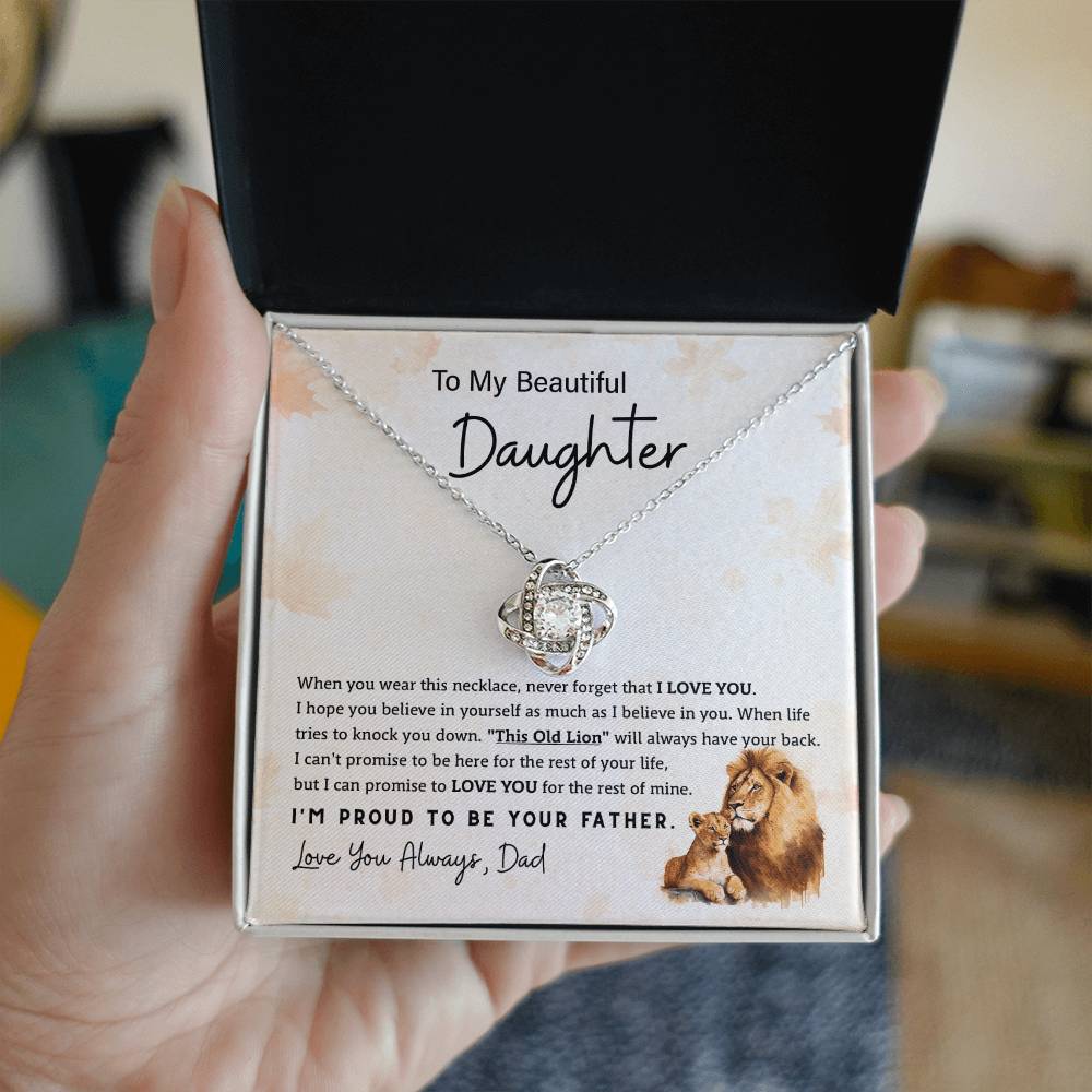 This Old Lion - Love Knot Necklace For Daughter
