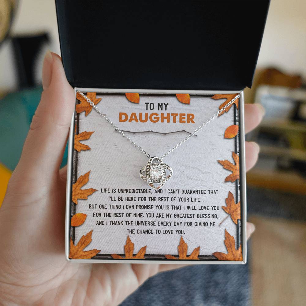 My Greatest Blessing - Love Knot Necklace For Daughter