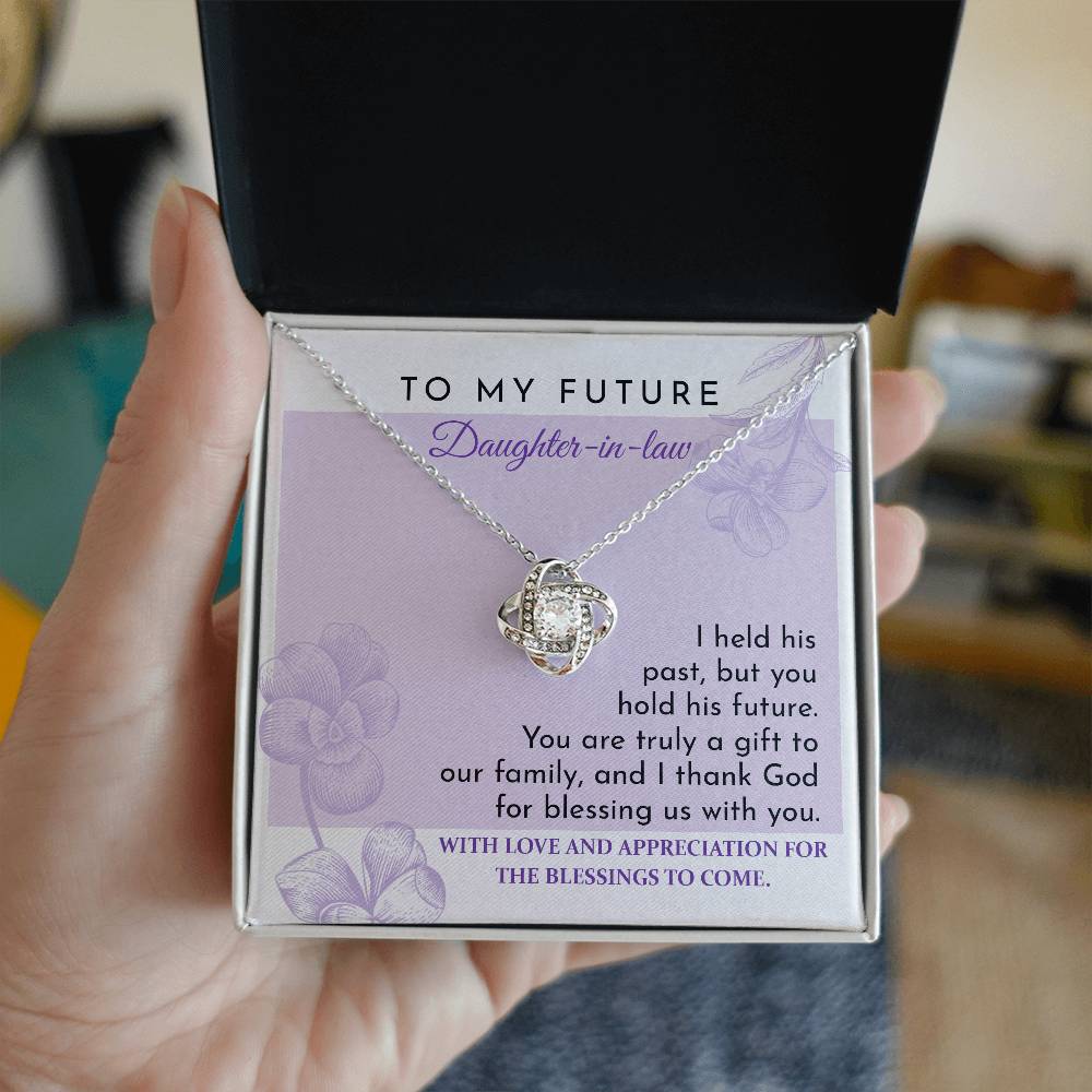 For The Blessings To Come - Love Knot Necklace For Future Daughter-In-Law