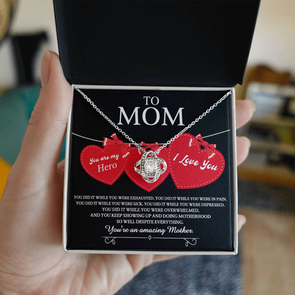 You Did It - Love Knot Necklace For Mom