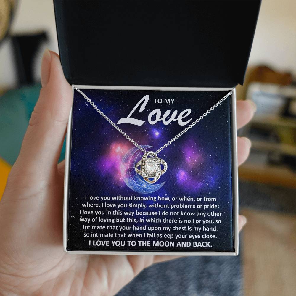 I Love You - Love Knot Necklace For Your Love