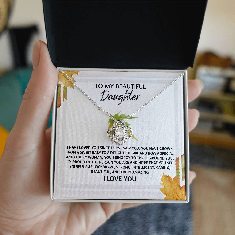 See Yourself As I Do - Love Knot Necklace For Daughter