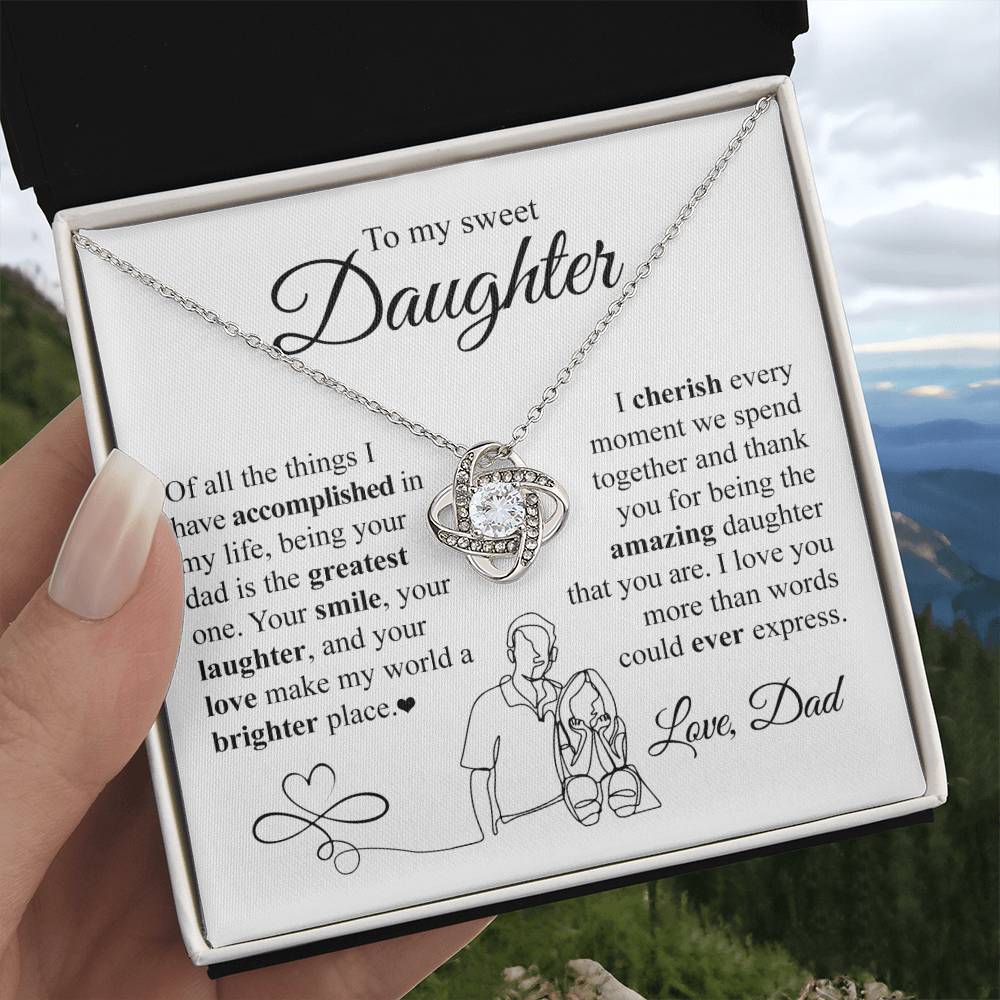 More Than Words - Love Knot Necklace For Daughter