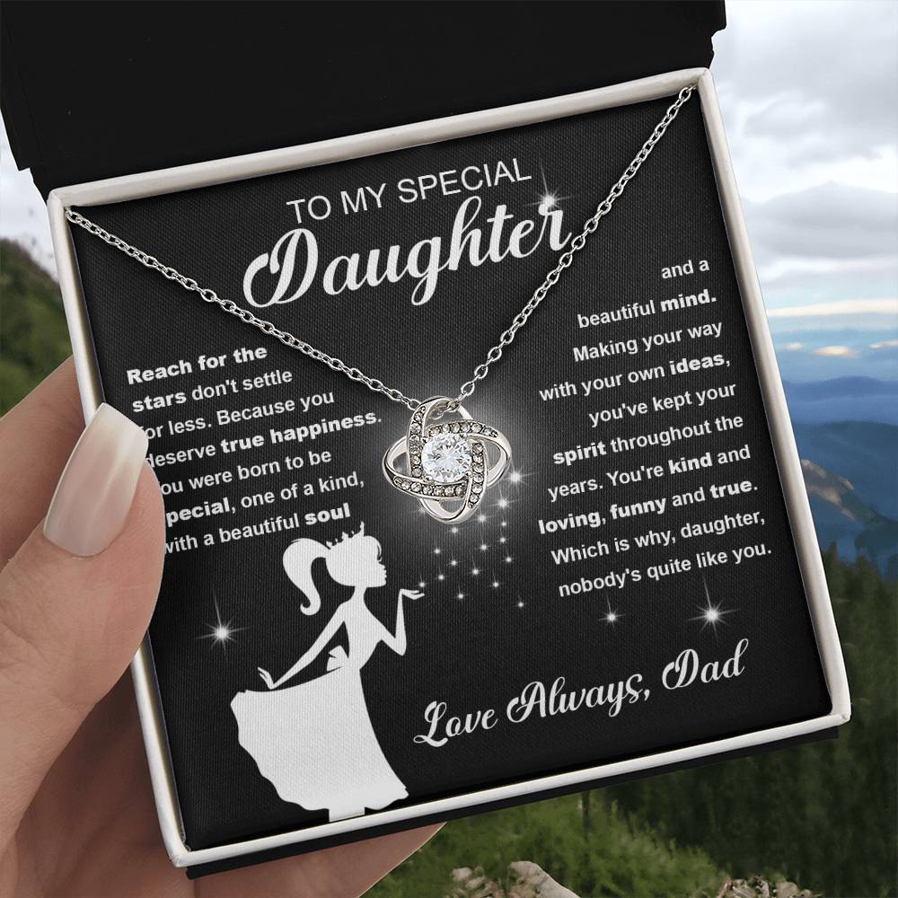Reach For The Stars - Love Knot Necklace For Daughter