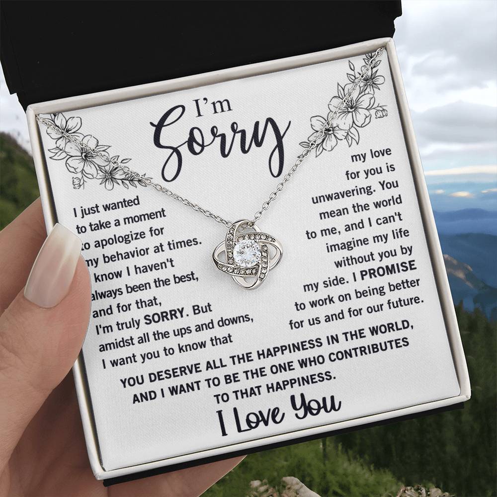 I'm Sorry - Love Knot Necklace For Her
