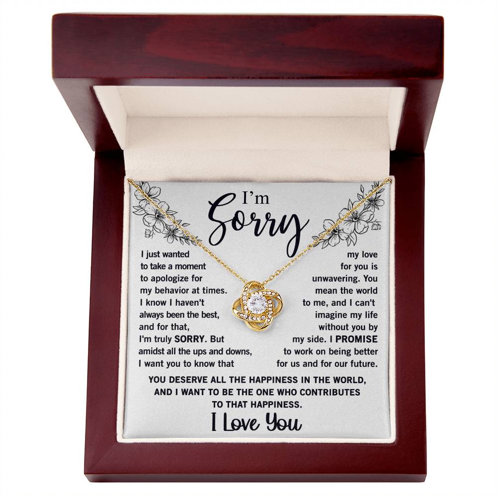 I'm Sorry - Love Knot Necklace For Her