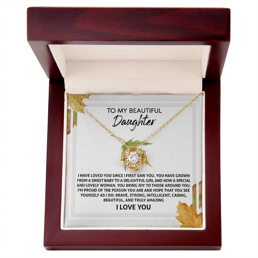 See Yourself As I Do - Love Knot Necklace For Daughter