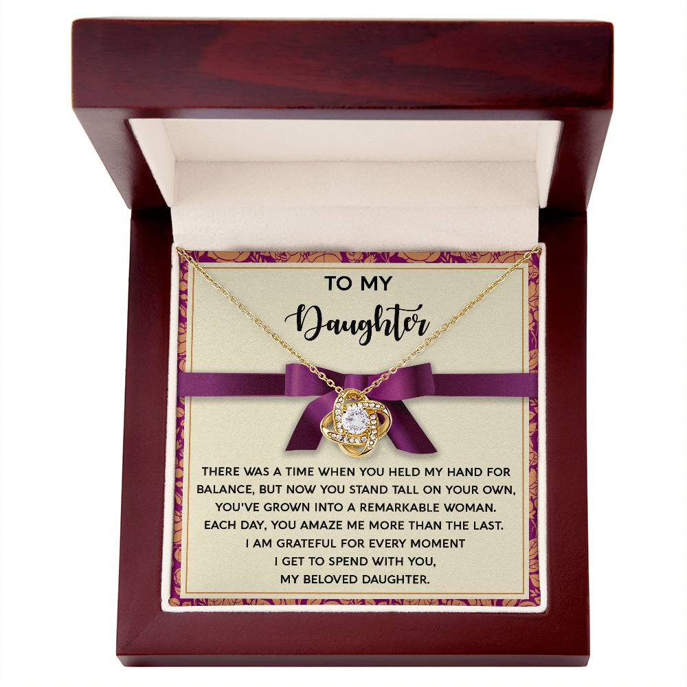 Every Moment I Get To Spend With You - Love Knot Necklace For Daughter