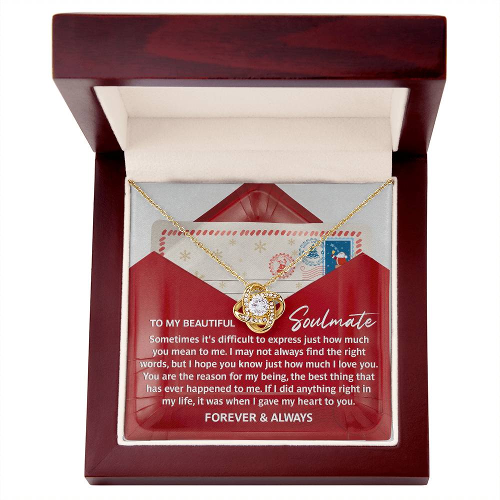 The Reason For My Being - Love Knot Necklace For Soulmate For Christmas