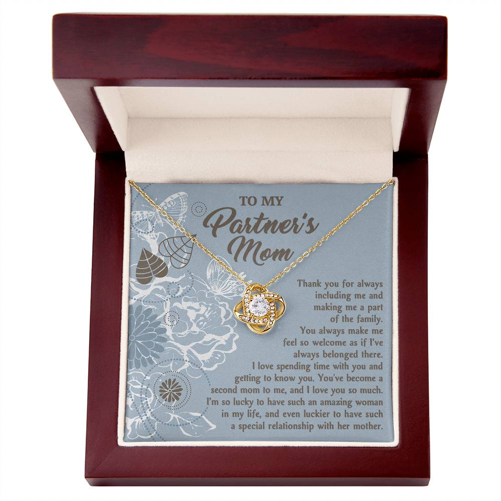 A Part Of The Family - Love Knot Necklace For Partner's Mom