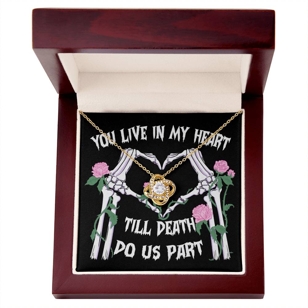 You Live In My Heart - Love Knot Halloween Necklace