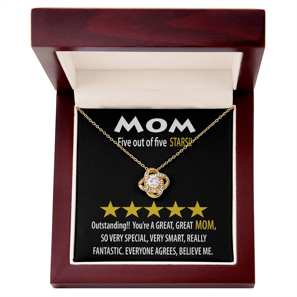 Five Out Of Five Stars - Love Knot Necklace For Mom
