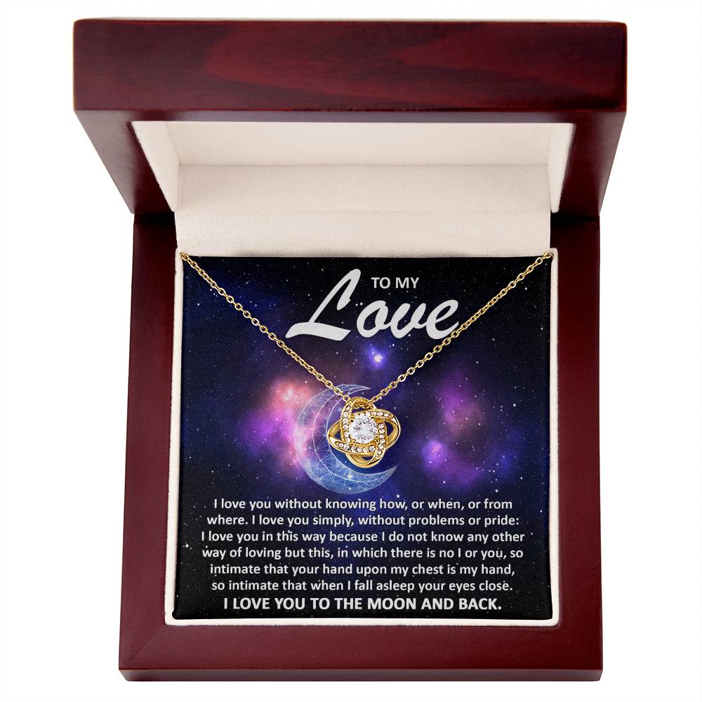 I Love You - Love Knot Necklace For Your Love