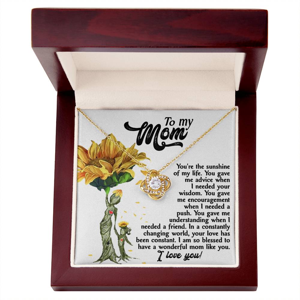 Sunshine Of My Life - Love Knot Necklace For Mom