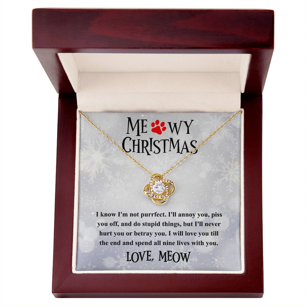 Meowy Christmas - Love Knot Necklace For Cat Lover