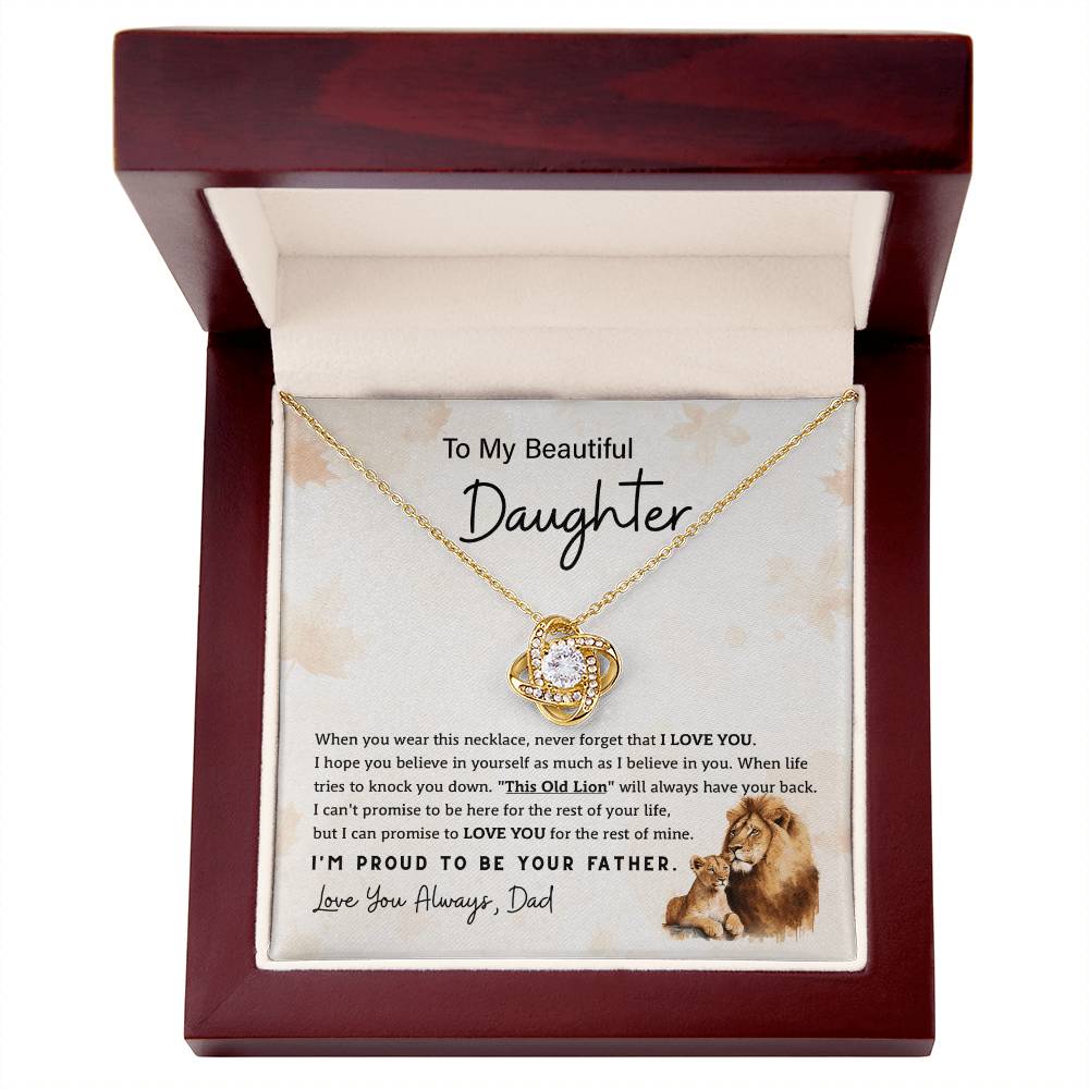 This Old Lion - Love Knot Necklace For Daughter
