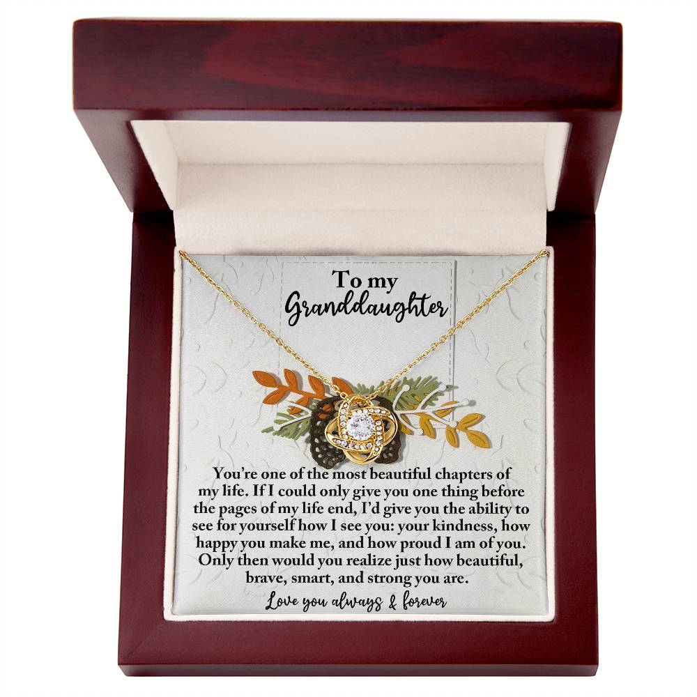 How Beautiful You Are - Love Knot Necklace For Granddaughter