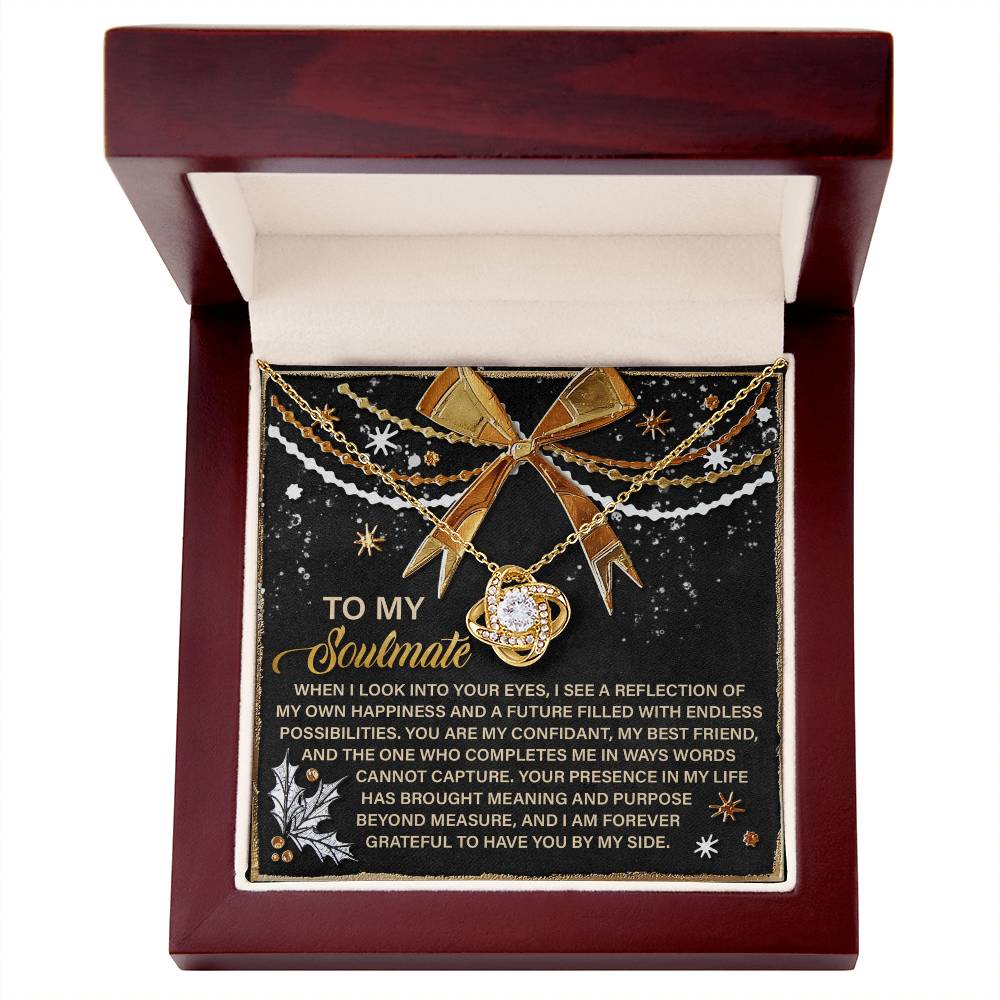 Reflection Of My Own Happiness - Love Knot Necklace For Soulmate For Christmas
