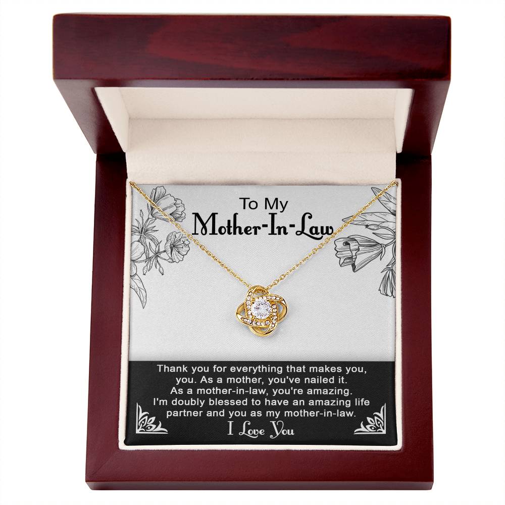 Doubly Blessed - Love Knot Necklace For Mother-In-Law