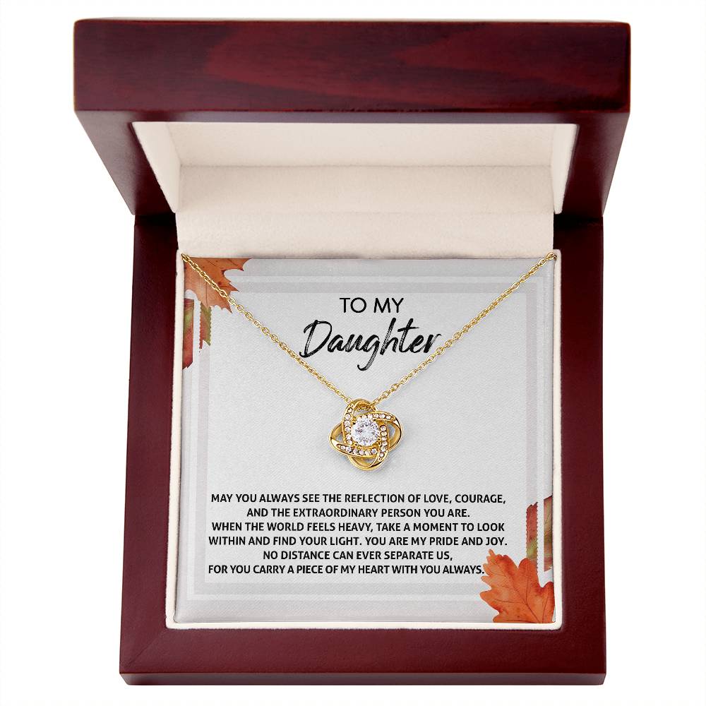 Find Your Light - Love Knot Necklace For Daughter