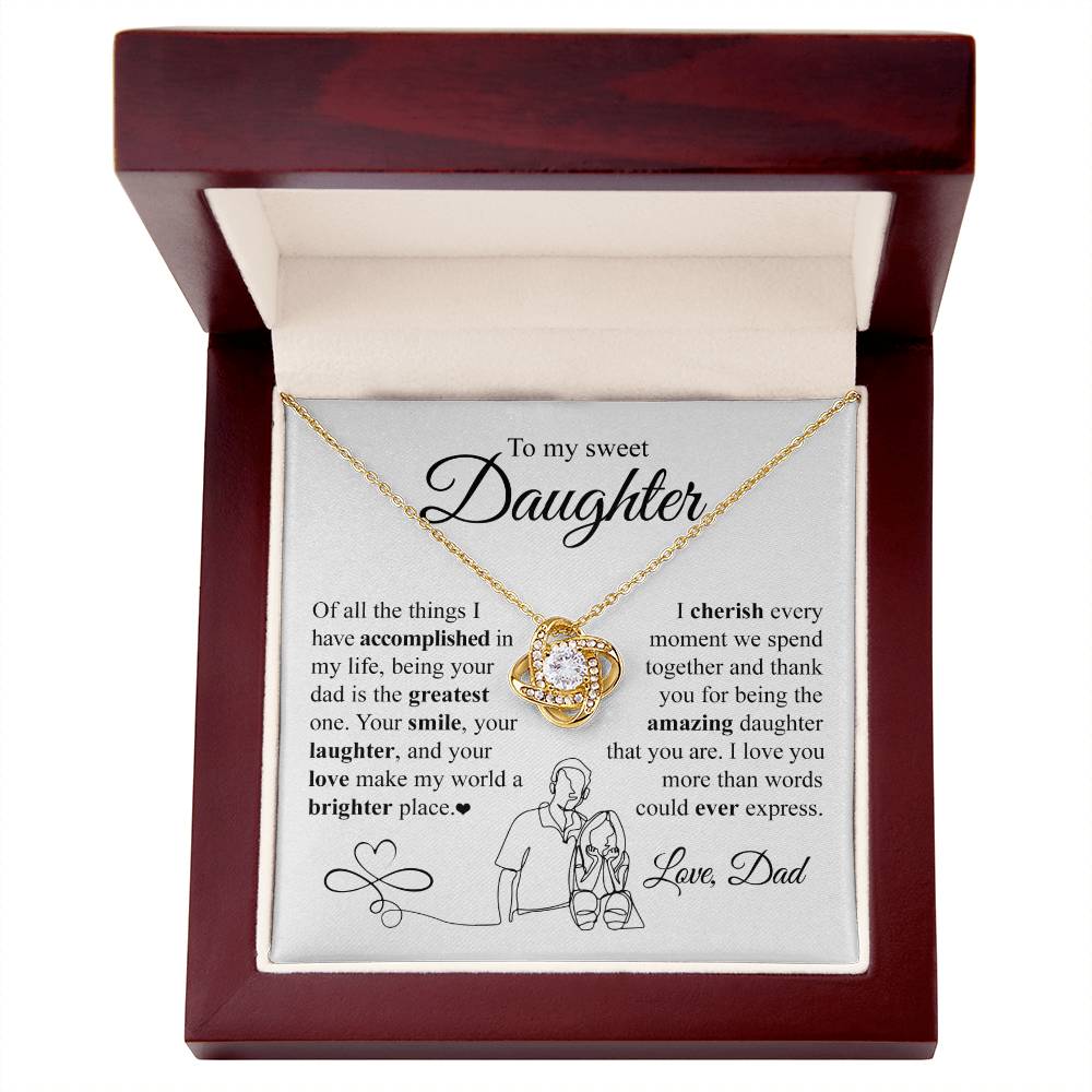 More Than Words - Love Knot Necklace For Daughter
