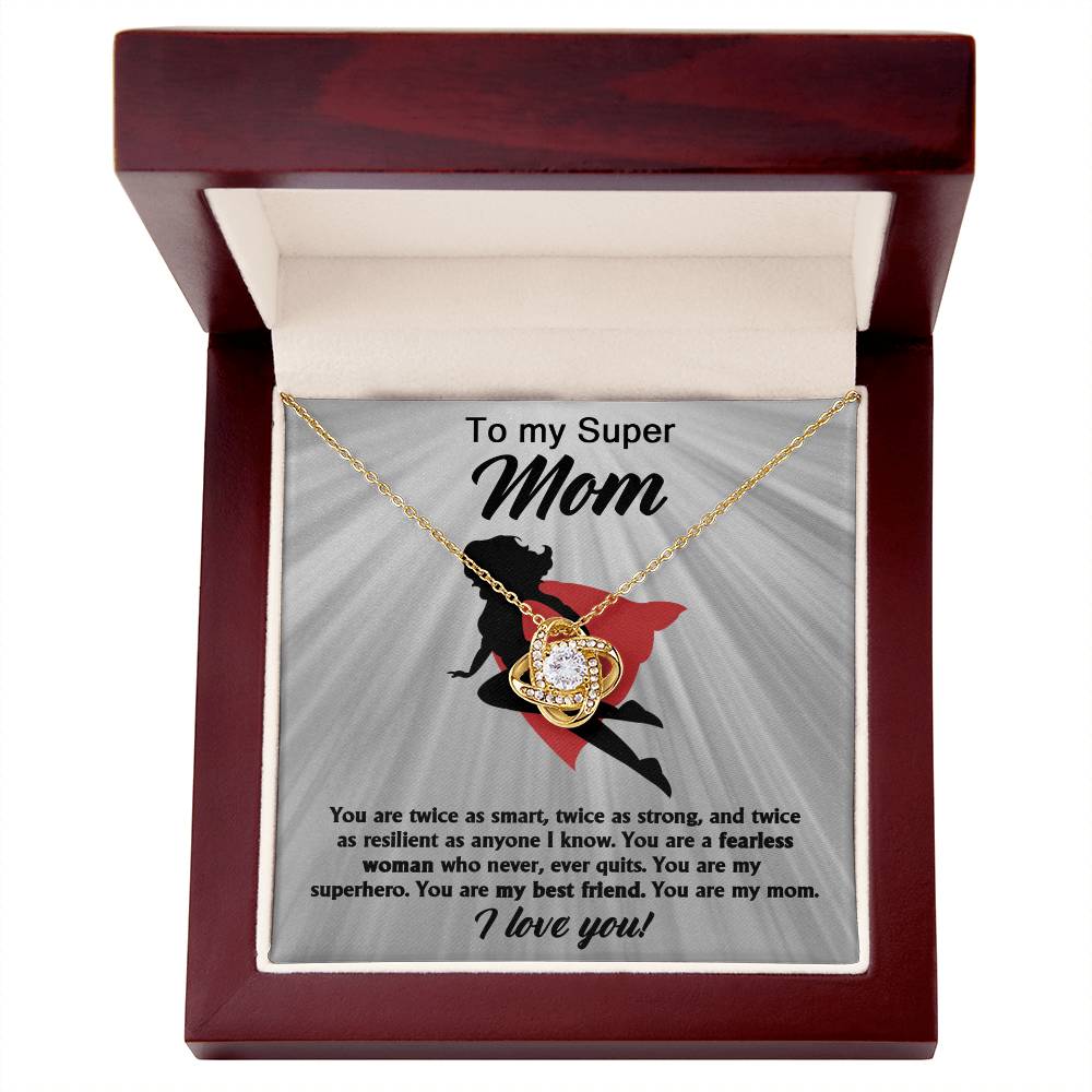 My Superhero - Love Knot Necklace For Mom