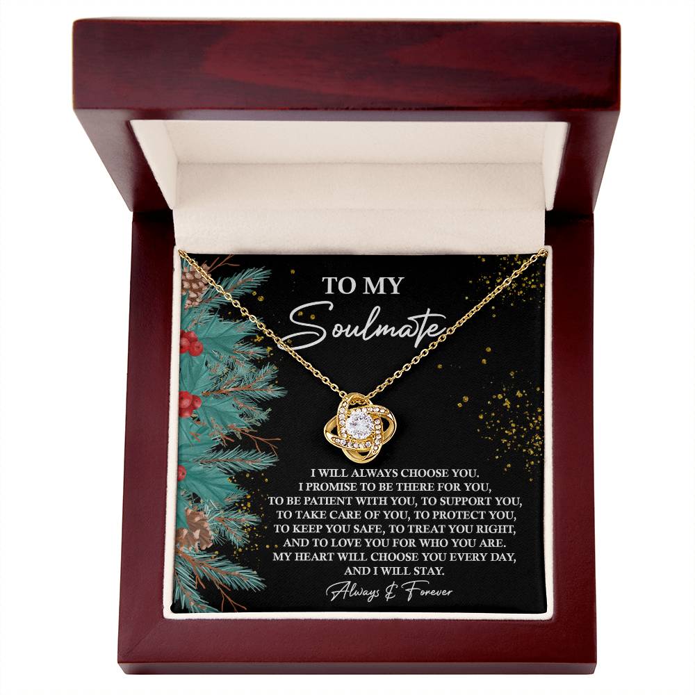 To Treat You Right - Love Knot Necklace For Soulmate For Christmas