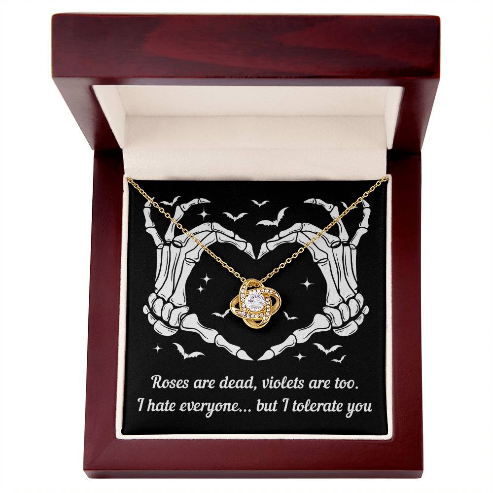 I Tolerate You - Love Knot Halloween Necklace