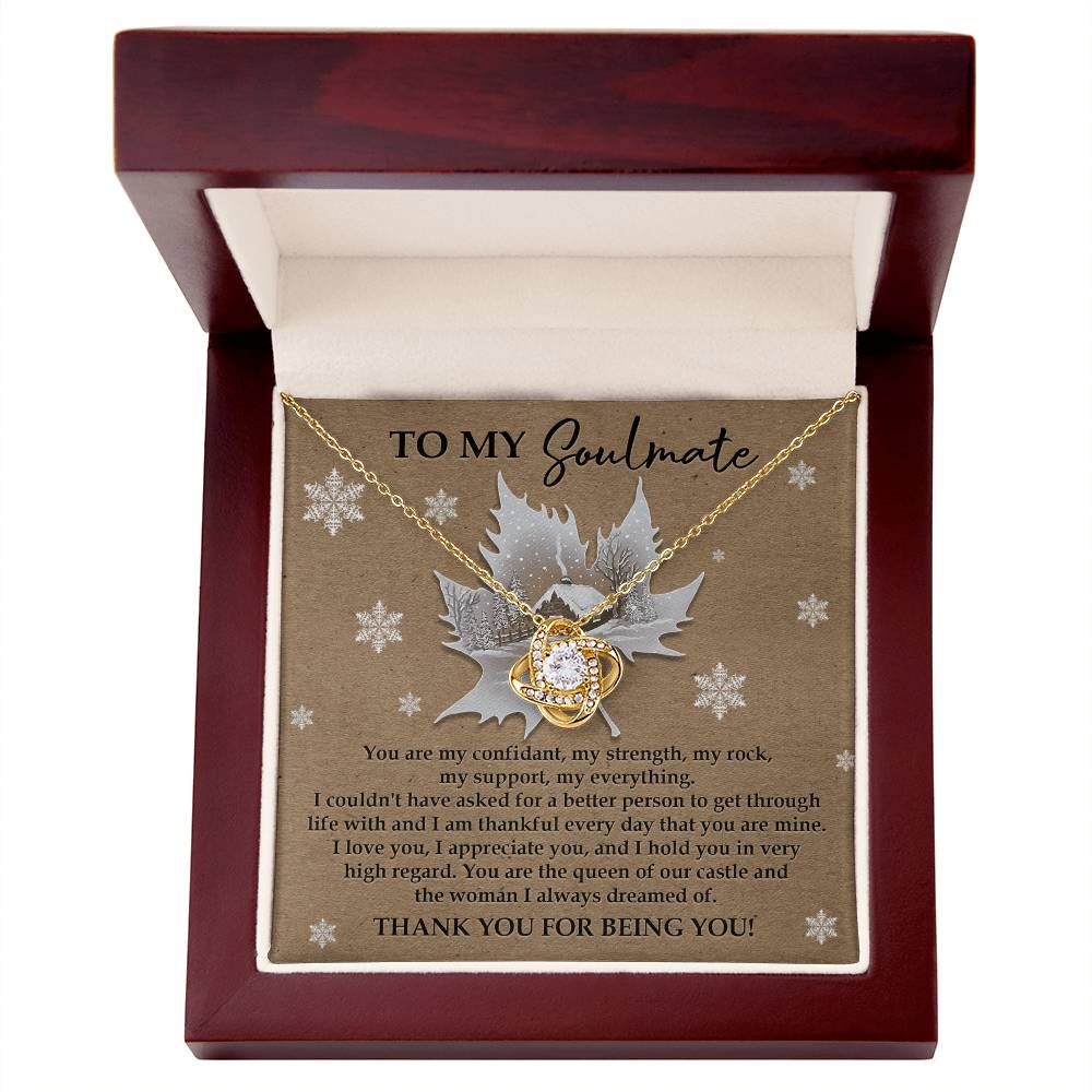 Queen Of Our Castle - Love Knot Necklace For Soulmate For Christmas