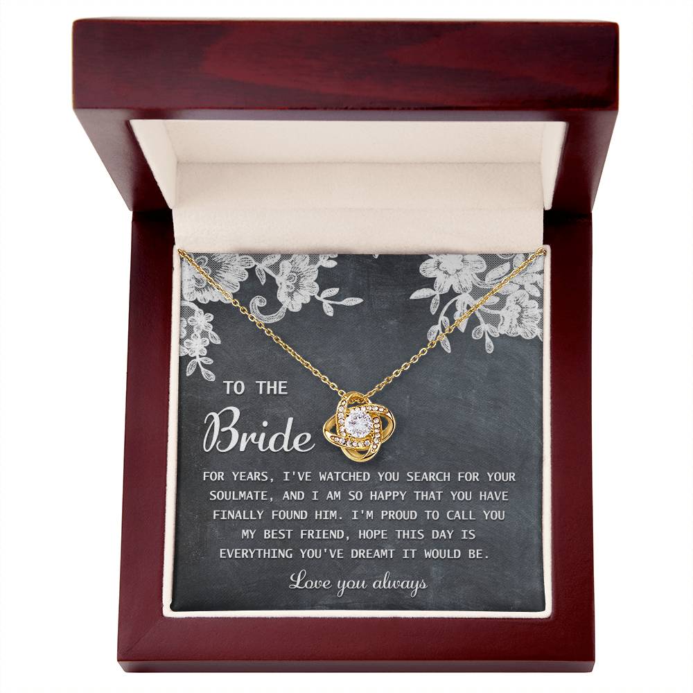 This Day - Love Knot Necklace For Bride From Best Friend