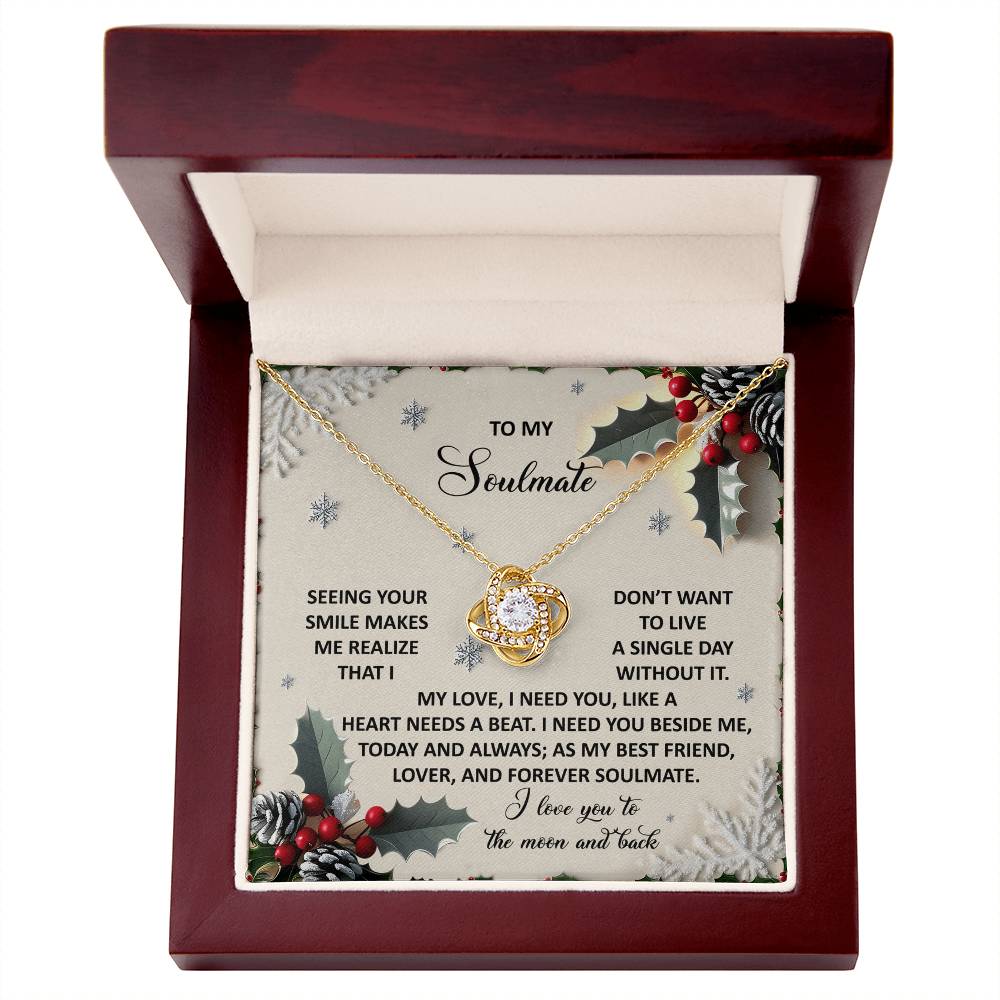 Forever Soulmate - Love Knot Necklace For Soulmate For Christmas
