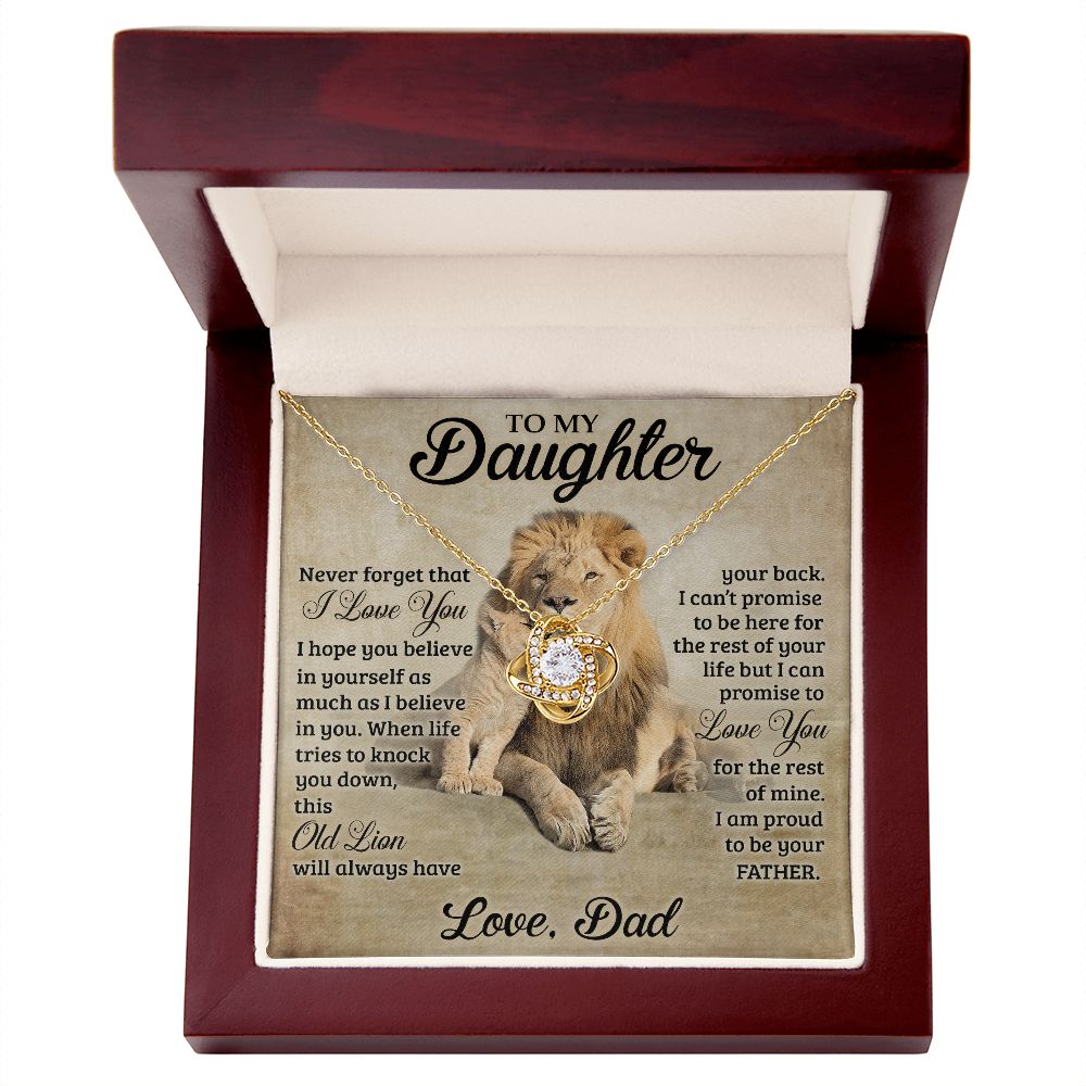Proud To Be Your Father - Love Knot Necklace For Daughter