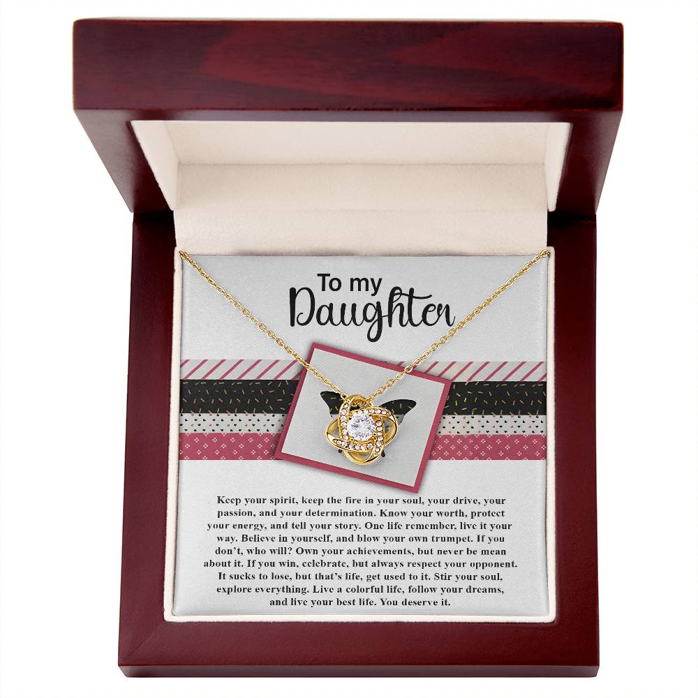 Keep The Fire - Love Knot Necklace For Daughter