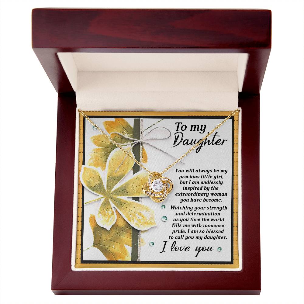 Blessed To Call You My Daughter - Love Knot Necklace For Daughter