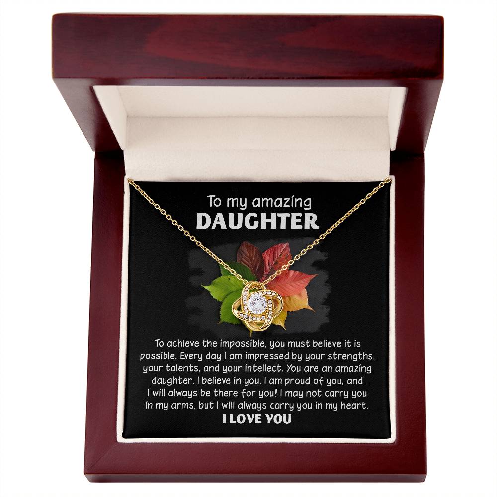It Is Possible - Love Knot Necklace For Daughter