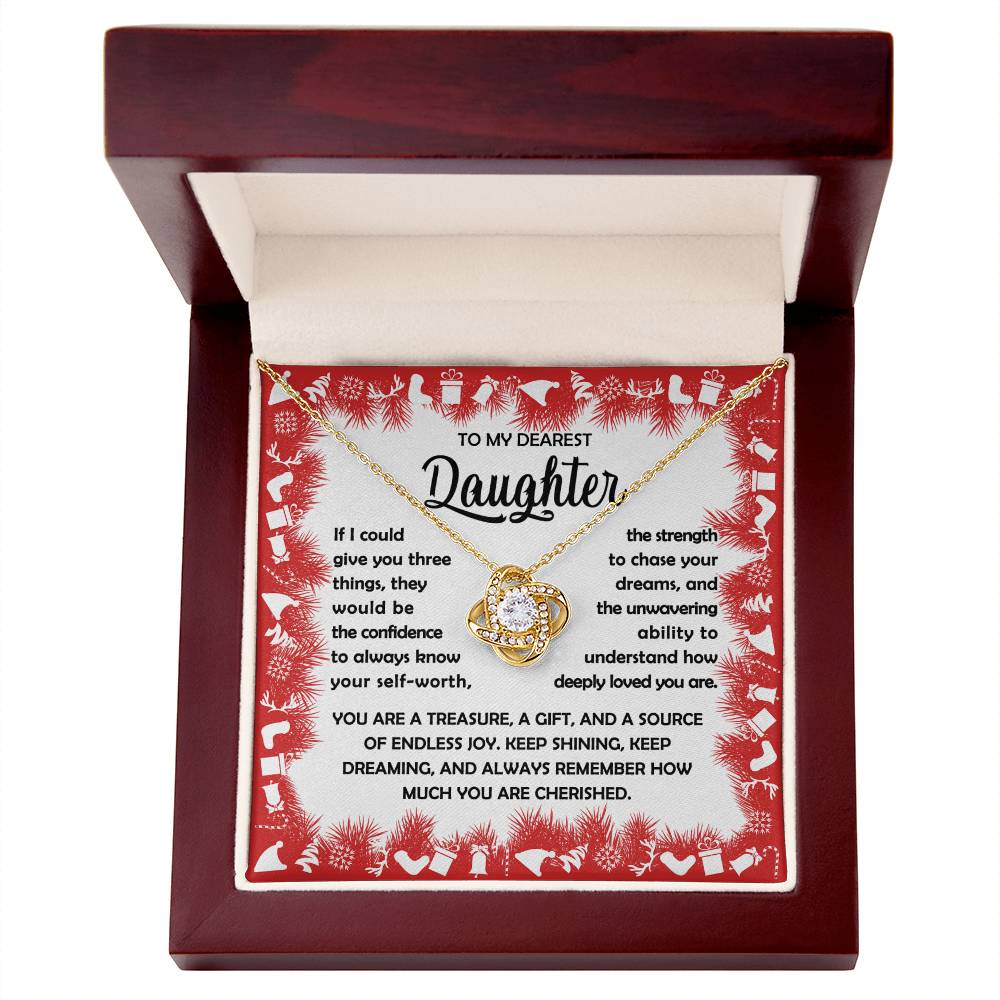 Three Things - Love Knot Necklace For Daughter For Christmas