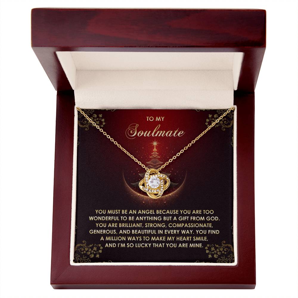 You Must Be An Angel - Love Knot Necklace For Soulmate For Christmas