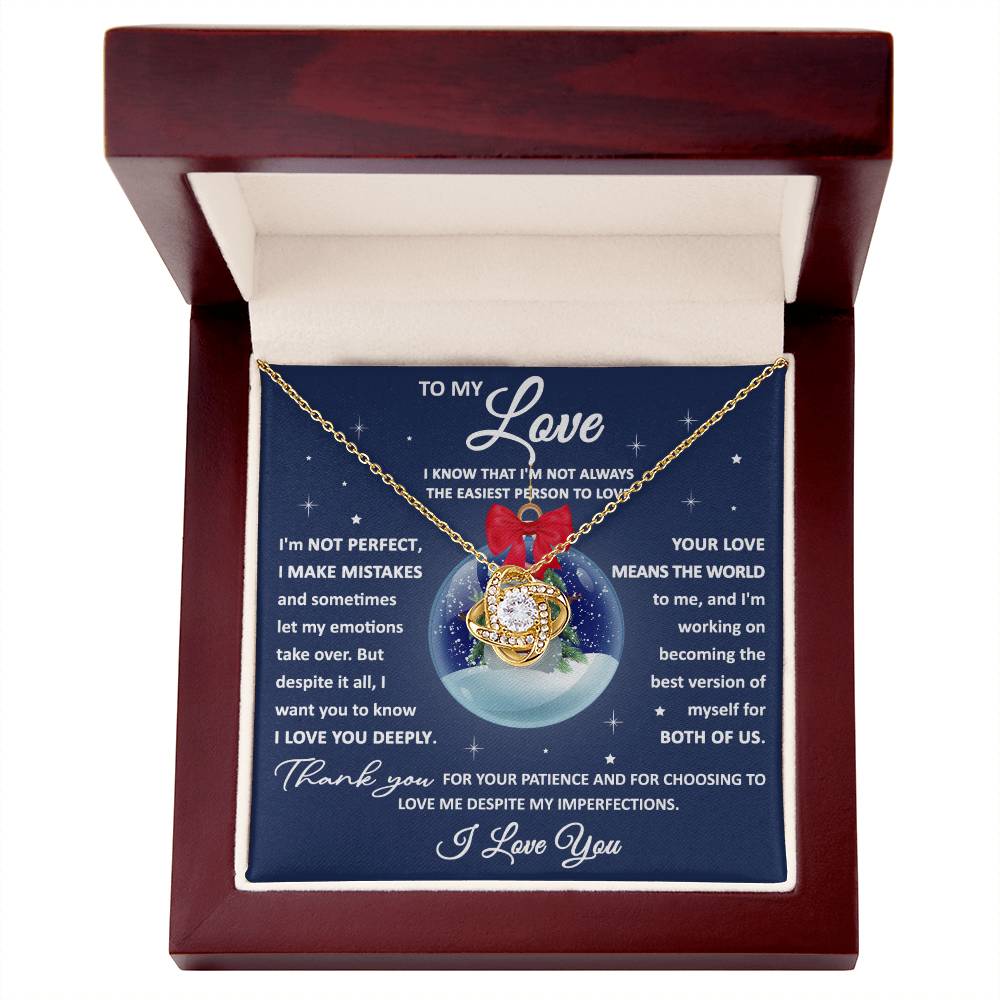 Best Version Of Myself - Christmas Love Knot Necklace For My Love