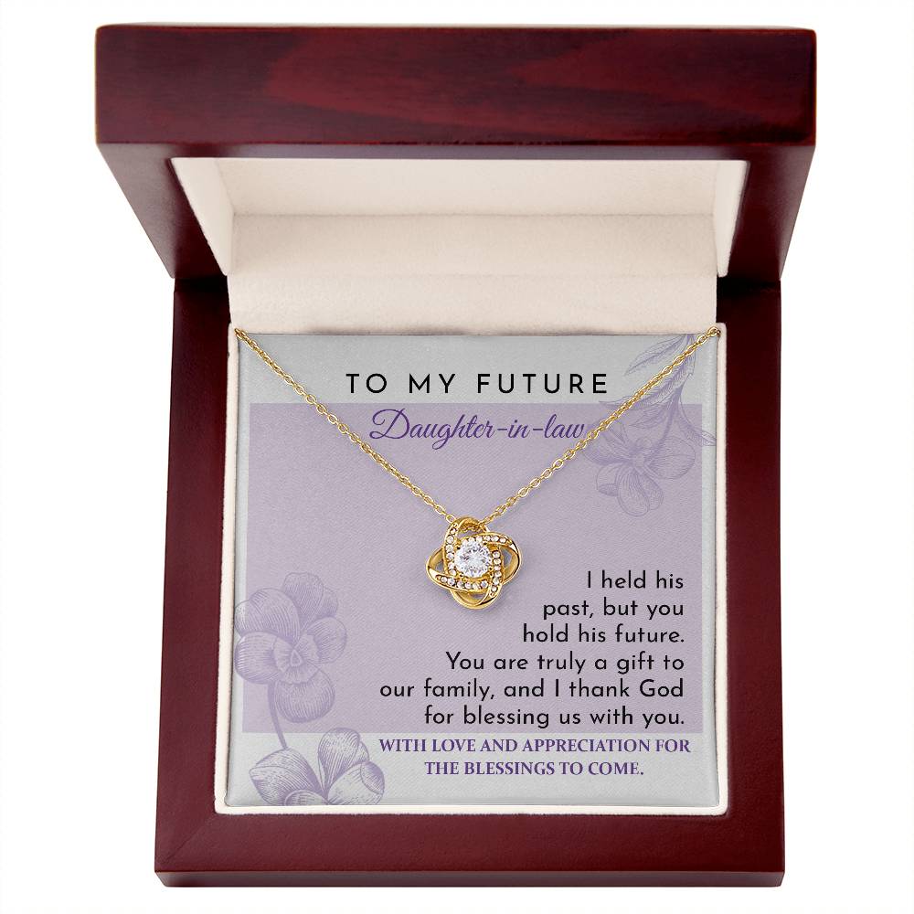 For The Blessings To Come - Love Knot Necklace For Future Daughter-In-Law