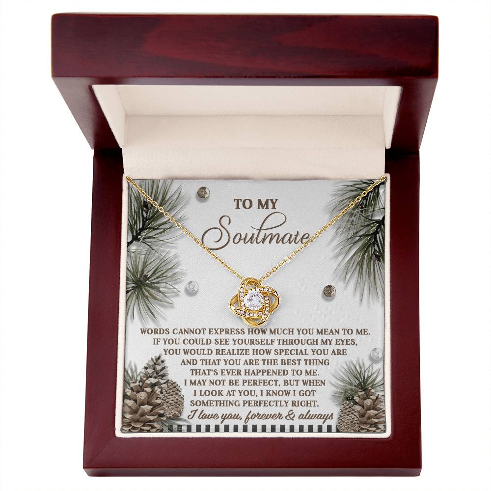 Perfectly Right - Love Knot Necklace For Soulmate For Christmas