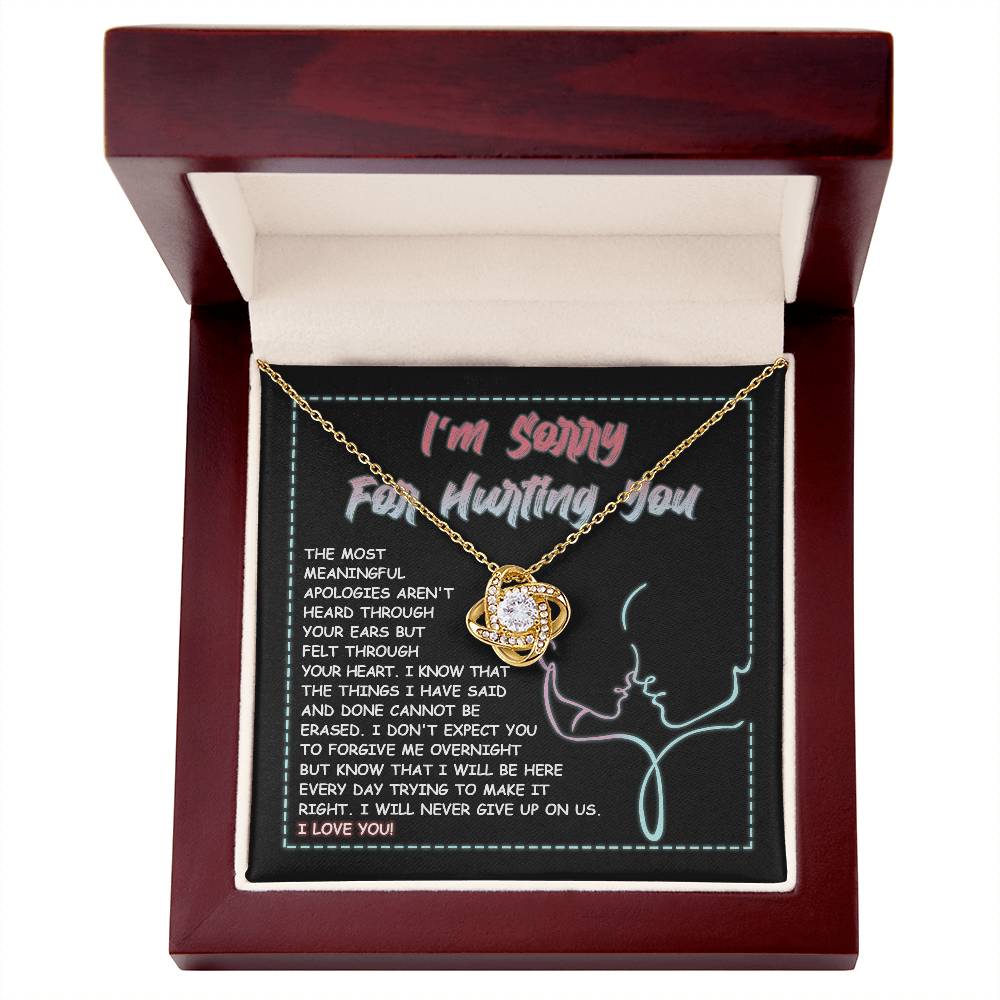 Never Give Up - Love Knot Apology Necklace