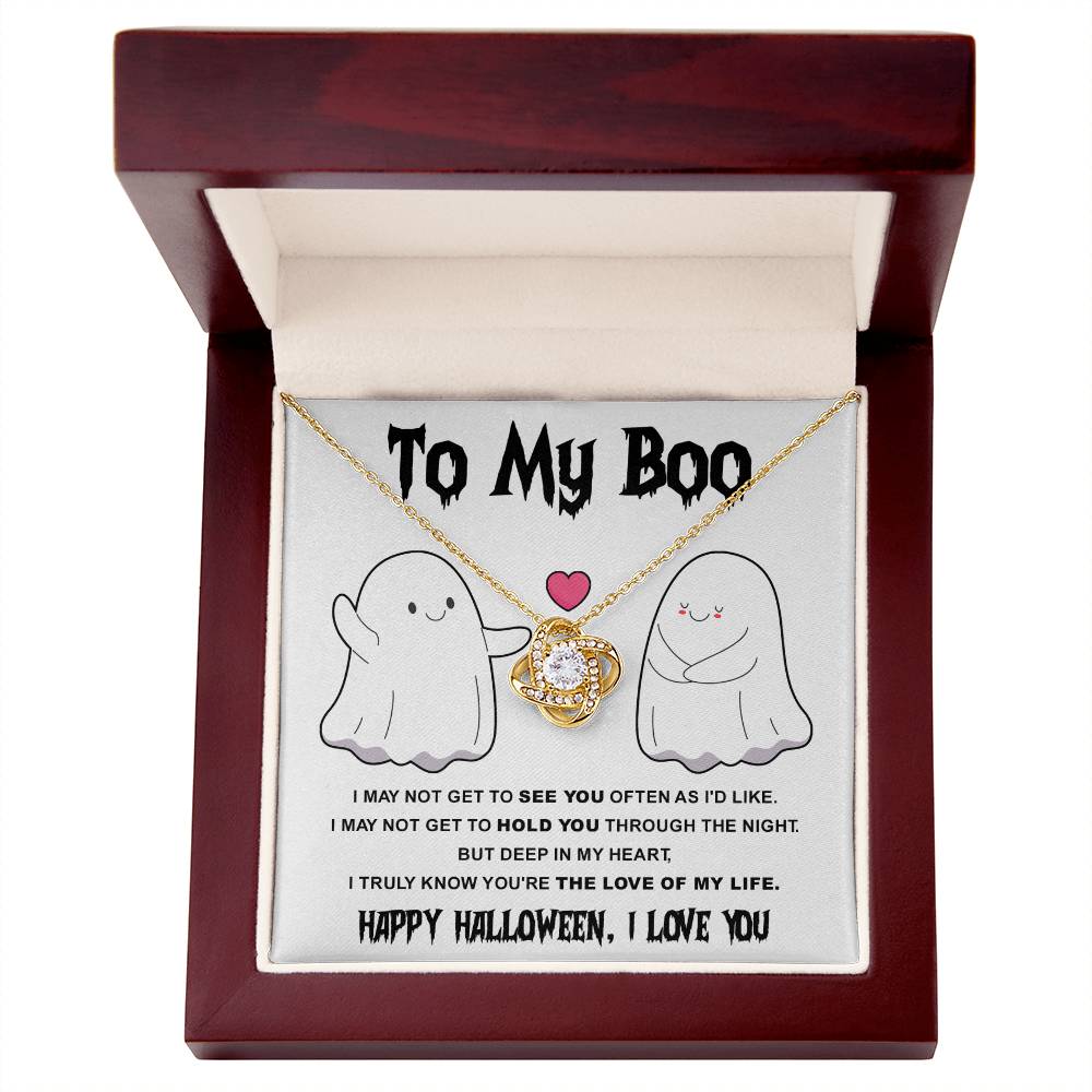 To My Boo - Love Knot Halloween Necklace