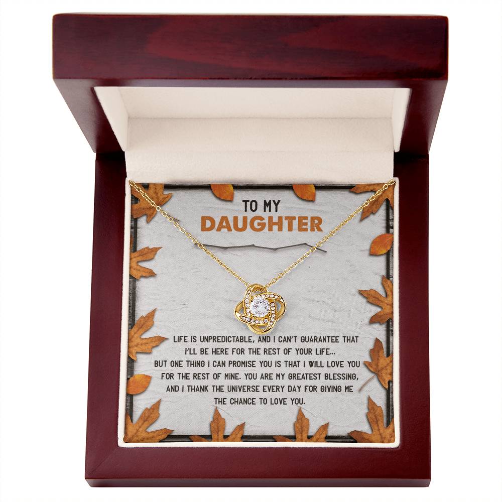 My Greatest Blessing - Love Knot Necklace For Daughter